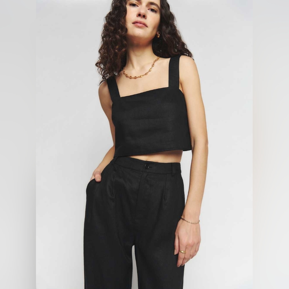 Reformation Black Pantsuit